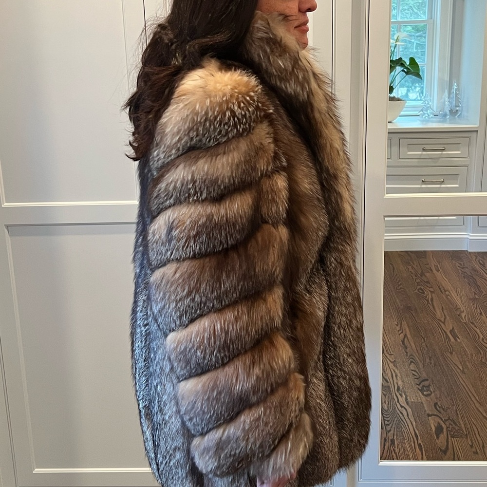 Crystal fox fur coat - Picture 3 of 6